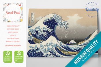The Great Wave off Kanagawa by Katsushika Hokusai, Canvas Print, Masterpiece