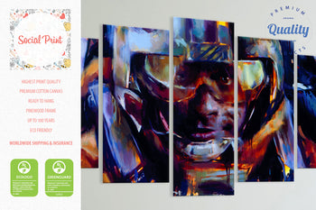 LARGE Luke Skywalker Star Wars, Canvas Print Set, 5 Panels, Ready to Hang