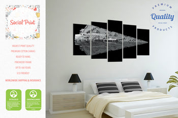 LARGE Star Wars Finalizer Flagship Top View, Canvas Print Set, Ready to Hang