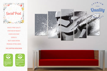 LARGE Stormtrooper I  Star Wars, Canvas Print Set, 5 Panels, Ready to Hang