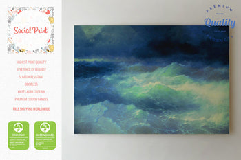 Among The Waves by Ivan Aivazovsky, Canvas Print