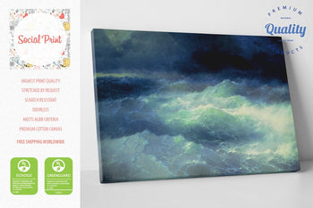 Among The Waves by Ivan Aivazovsky, Canvas Print