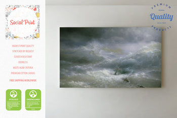 Wave by Ivan Aivazovsky (l'onda, 1989) Canvas Print