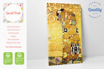 The Embrace (Die Umarmung) by Gustav Klimt, Canvas Print, 61 x 91cm