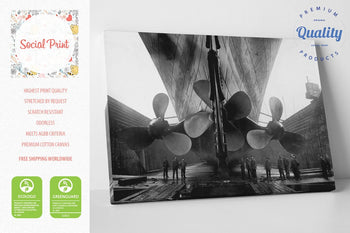 Photo of Titanic Propellers, Canvas Print