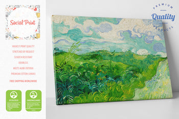 Field with Green Wheat by Vincent van Gogh, Canvas Print