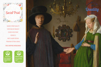 The Arnolfini Portrait by Jan van Eyck, Canvas Print, Masterpiece