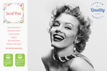 Marilyn Monroe laughing, Canvas Print fine art photo gallery print Artwork Giclee decor wall art, Marilyn Monroe canvas