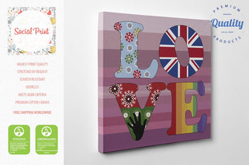 Love Canvas Print, 30 x 30cm