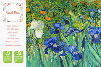 Irises by Vincent van Gogh, Museum Quality Canvas Print, 40 x 30cm