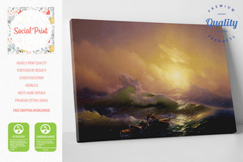 The Ninth Wave by Ivan Aivazovsky, Canvas Print, 40 x 30cm