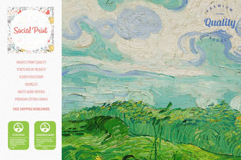 Field with Green Wheat by Vincent van Gogh, Canvas Print