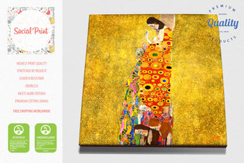 Hope II by Gustav Klimt, Canvas Print, 40 x 40cm