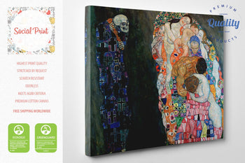 Death and Life by Gustav Klimt, Canvas Print