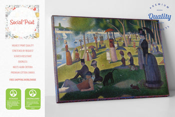 A Sunday Afternoon on the Island of La Grande Jatte by Seurat, Canvas Print