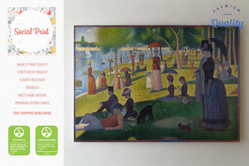 A Sunday Afternoon on the Island of La Grande Jatte by Seurat, Canvas Print