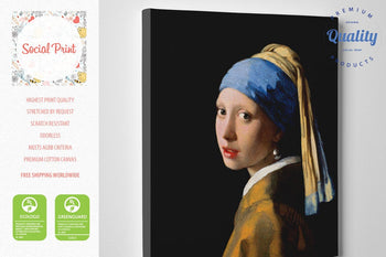 Girl with a Pearl Earring by Johannes Vermeer, Canvas Print