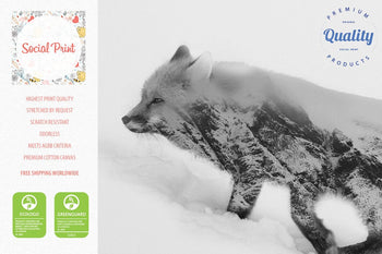 The Fox I, Canvas Print by Social Print, Double Exposure