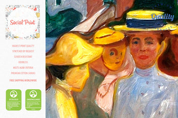 The Ladies on the Bridge by Edvard Munch, Canvas Print