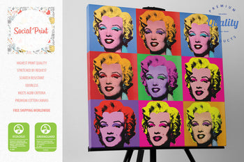 Marilyn Monroe Untitled 9 by Andy Warhol, Canvas Print