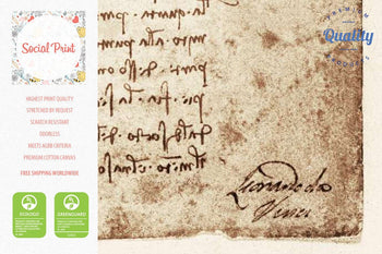 The Vitruvian Man by Leonardo da Vinci, Canvas Print 40 x 30cm