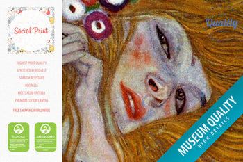 Water Serpents by Gustav Klimt, Canvas Print