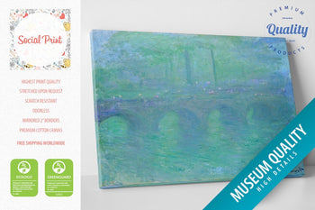 Waterloo Bridge Effect of Fog by Claude Monet, Canvas Print