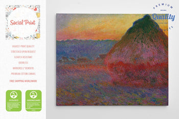Meule by Claude Monet, Canvas Print