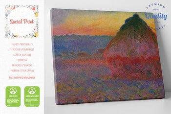Meule by Claude Monet, Canvas Print