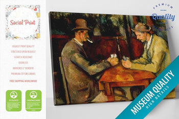 The Card Players by Paul Cézanne, Canvas Print