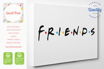 Friends Logo TV Show on White, Canvas Print