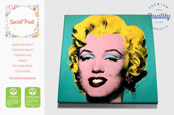 Marilyn Monroe in Turquoise by Andy Warhol, Canvas Print