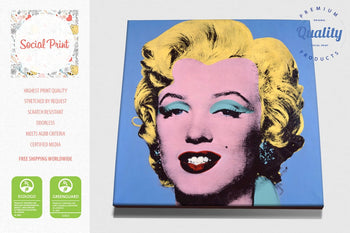 Marilyn Monroe in Blue by Andy Warhol, Untitled, Canvas Print, Museum Quality, 40 x 40cm