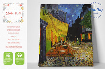 Cafe Terrace at Night by Vincent van Gogh, Canvas Print, 40 x 30cm
