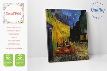Cafe Terrace at Night by Vincent van Gogh, Canvas Print, 60 x 41cm