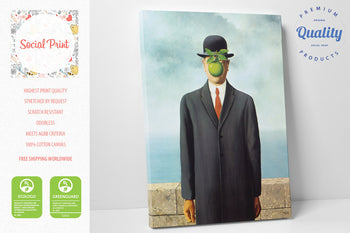 The Son of Man (Le fils de l'homme) by René Magritte, Canvas Print, Masterpiece