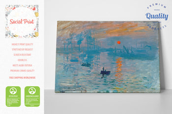 Impression, Sunrise (soleil levant) by Claude Monet, Canvas Print