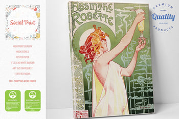 Vintage Absinthe Robette, Art Nouveau, Canvas Print