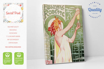 Vintage Absinthe Robette, Art Nouveau, Canvas Print