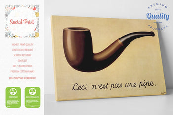 The treachery of images (This is not a pipe) by René Magritte, Masterpiece
