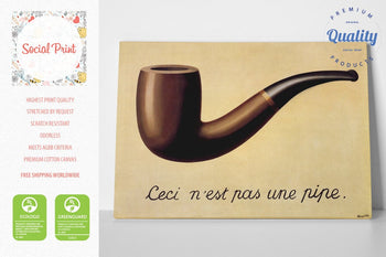 The treachery of images (This is not a pipe) by René Magritte, Masterpiece