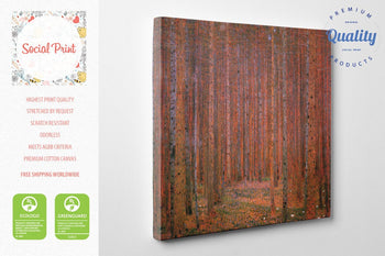 Fir Forest by Gustav Klimt Canvas Print, Tannenwald I
